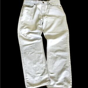 Banana Republic Men's Relaxed Fit White Jeans
